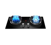 Cuisinière À Gaz 2 Feux, 5,2 KW, Brûleur Wok À 9 Cavités, Grille En Fonte Et Verre Trempé, Avec Protection Anti-extinction, Kit GPL/gaz Naturel(NG)