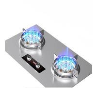 Cuisinière À Gaz 2 Feux 8,5 KW, Cuisinière De Table En Acier Inoxydable, Minuterie Intelligente Et Indépendante, Support De Cuisinière Coupe-vent, Cuisinière De Camping(NG)