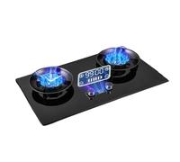 Cuisinière À Gaz 2 Feux, 8 KW, Cuisinière De Camping, 9 Foyers, Plaque De Cuisson En Fonte Et Verre Trempé, Avec Protection Anti-extinction Et Minuterie.(NG)