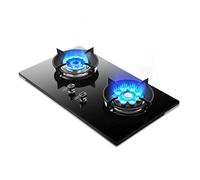 Cuisinière À Gaz 2 Feux, Cuisinière De Table Encastrable 7,2 KW, Poêle À Frire Haute Température 9 Cavités, Avec Protection Anti-extinction(NG)