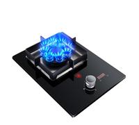 Cuisinière À Gaz 33 Cm 5,2 KW 9 Cavités Minuterie À Feu Élevé, Support De Casserole En Fonte, Cuisinière Autonome En Verre Noir For Camping En Plein Air(NG)