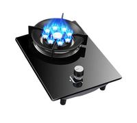 Cuisinière À Gaz 33 Cm, Poêle À Frire À Neuf Foyers 5,2 KW, Table De Cuisson En Verre Trempé, Dispositif De Protection Anti-extinction, Conversion Gaz GN/GPL(NG)