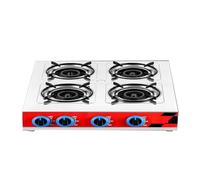 Cuisinière À Gaz 4 Brûleurs Intégrés, Poêle À Frire Haute Puissance 3,2 KW, Support De Casserole En Fonte Inoxydable, Plaque De Cuisson De Camping À Allumage Automatique(LPG)
