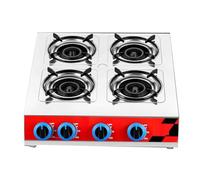 Cuisinière À Gaz 4 Feux Encastrés, Poêle Haute Puissance 3,2 KW, Support De Casserole En Fonte D'acier Inoxydable, Plaque De Cuisson À Gaz De Camping À Allumage Automatique(NG)