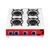 Cuisinière À Gaz 4 Feux, Poêle À Feu Vif 3,2 KW, Grille En Acier Inoxydable, Avec Protection Anti-extinction, For Gaz Naturel/gaz De Pétrole Liquéfié(NG)