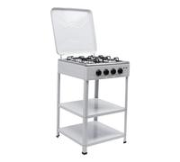 Cuisinière à gaz 4 feux pour NG/GPL, autonome, allumage manuel