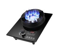 Cuisinière À Gaz 430 Mm, Cuisinière À Gaz De Camping 5,2 KW, Cuisinière De Comptoir De Cuisine, Minuterie Indépendante Des Deux Côtés, Avec Protection Contre Les Flammes, For À Domicile(LPG)