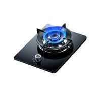 Cuisinière À Gaz 5,2 KW, 1 Brûleur, Brûleur Wok À Anneau De Feu, Verre Trempé Noir, Avec Protection Anti-extinction,Kit De Source De Gaz NG/GPL(NG)