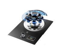 Cuisinière À Gaz 5,2 KW - Plaque De Cuisson À Gaz 1 Brûleur, Brûleur À 9 Cavités En Verre Trempé, Avec Minuterie, Table De Cuisson Extérieure Autoportante(NG)