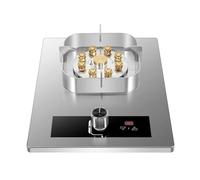 Cuisinière À Gaz 5,2 KW, Plaque De Cuisson Un Seul Brûleur, Cuisinière Encastrable En Acier Inoxydable, Minuterie Feu Élevé Neuf Cavités, Avec Protection Anti-extinction(NG)