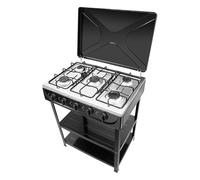 Cuisinière à gaz 5 brûleurs, cuisinière à gaz, 2,5 KW, fonctionnement efficace, contrôle indépendant, tables de positionnement, convient pour rôtis, pâtes, soupe, camping, pêche
