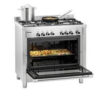 Cuisinière à gaz 5 Feux et Four Multifonction - Bartscher