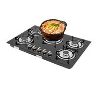 Cuisinière à gaz 5 zones, plaque de cuisson à gaz encastrable, pour camping-car, wok, filetage 20 mm, double entrée d'air