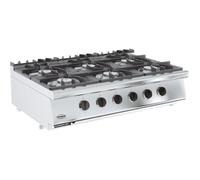 Cuisinière à gaz 6 brûleurs - COMBISTEEL - BASE 700 - Gris - Four à gaz - Largeur 120 cm