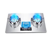 Cuisinière À Gaz 7,2 KW - Plaque De Cuisson À Gaz De Camping 2 Feux, Plateau De Table Autoportant En Acier Inoxydable, Minuterie De 180 Minutes, Pour La Maison(NG)