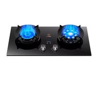 Cuisinière À Gaz 73 Cm, 2 Brûleurs, Cuisinière À Gaz Portable, Allumage En Verre Trempé, Camping, Double Brûleur, Gpl/gaz Naturel, 5,2 Kw (Color : Silver, Size : NG)