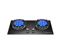 Cuisinière À Gaz 73 Cm, Table De Cuisson 5,2 KW, 9 Cavités, 2 Brûleurs, Brûleurs À Gaz GPL/GN, Grille En Fonte Et Verre Trempé, Avec Protection Anti-extinction(NG)
