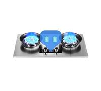 Cuisinière À Gaz 75 Cm, 2 Feux, Table De Cuisson Autonome En Verre Trempé, 5,2 KW, 9 Cavités, Minuterie Haute Puissance, Avec Protection Anti-extinction(LPG)