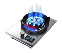 Cuisinière À Gaz, 8,0 KW, 13 Cavités, Flamme Élevée, Support De Pot En Fonte En Verre Trempé, Poêle Indépendante For Camping En Plein Air (Size : LPG)