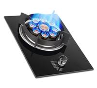 Cuisinière À Gaz À 1 Brûleur, Cuisinière À Flamme Féroce À Neuf Chambres De 5,2 KW, Dessus De Cuisson En Verre Trempé Noir Avec Protection Contre Les Flammes, Adapté À La Cuisine Domestique