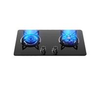 Cuisinière À Gaz À 2 Brûleurs, Support De Casserole En Cuivre Moulé En Verre Trempé Noir, Cuisinière Convertible À Gaz NG/GPL, Table De Cuisson À Gaz Avec Protection Contre L'extinction, 4,5 KW/4,0 KW