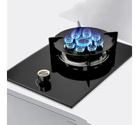 Cuisinière À Gaz À Brûleur Unique Intégrée De 33 Cm, Brûleur Wok À Anneau De Feu À 9 Chambres De 5,2 KW Avec Protection Contre L'extinction, Protection Contre Les Flammes Anti-fuite De Gaz, Kit GPL/ga