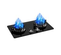 Cuisinière à gaz à double brûleur haute puissance à neuf brûleurs avec Protection contre l'extinction et bouton continu, comptoir/intégré, adapté à la maison(NG)