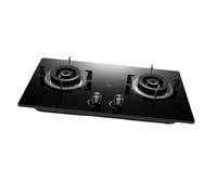 Cuisinière à gaz à double brûleur, poêle à frire à feu élevé de 5,2 kW, cuisinière à couvercle de feu en cuivre à économie d'énergie avec support de cuisinière à récupération(NG)