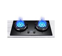 Cuisinière À Gaz À Double Brûleur, Table De Cuisson À Haute Efficacité De 10 KW À 9 Cavités, Support À Casseroles En Fonte En Verre Trempé, Avec Protection Contre Les Pannes(NG)