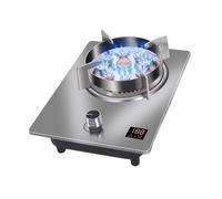 Cuisinière À Gaz Avec 1 Brûleur, Cuisinière À Gaz En Acier Inoxydable, Minuterie À Feu Élevé À Neuf Cavités De 7,2 KW, Portable En Extérieur Et En Intérieur,For À Domicile(LPG)