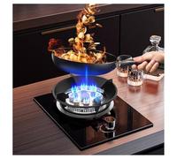 Cuisinière À Gaz Avec 1 Brûleur, Cuisinière De Comptoir De Cuisine 5,2 KW, Cuisinière À Conversion Gaz/gaz LP, Support À Casseroles En Fonte En Verre Trempé,For À Domicile(NG)