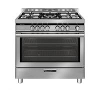 Cuisinière à gaz avec four électrique 5 brûleurs 90x60 cm inox - ST96TMI