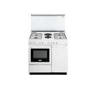 Cuisinière à gaz avec four électrique N° 4 feux + 2 plaques 86 x 50 cm Blanc SEW 8542 N ED