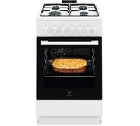 Cuisinière à gaz blanche - Electrolux - Four électrique - Gril électrique - Allumage électrique - Nettoyage facile