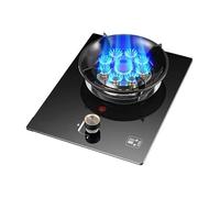 Cuisinière À Gaz, Brûleur Unique, Cuisinière De Comptoir De Cuisine 5,2 KW, Support À Casseroles En Fonte En Verre Trempé, Avec Protection Contre L'extinction Et Minuterie, For À Domicile(NG)