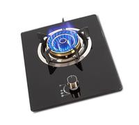 Cuisinière À Gaz, Couvercle En Cuivre Pouvant Être Utilisé Pendant Une Longue Période, Cuisinière GN/GPL, 5,2 KW, Grand Panneau En Verre Fleur En Acier(LPG)