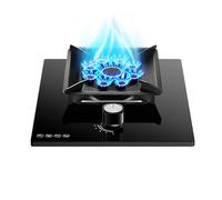 Cuisinière À Gaz, Cuisinière À Gaz À 1 Brûleur, 5,2 KW - Feu Élevé À 9 Cavités, Cuisinière Autoportante En Verre Trempé For Camping En Plein Air, Avec Protection Contre Les Flammes For La Cuisine À Do