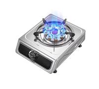 Cuisinière À Gaz De Table 1 Brûleur, Cuisson Haute Température 4,2 KW 9 Cavités, Protection Contre Les Pannes Flamme En Acier Inoxydable, Compatible NG/GPL(LPG)