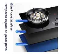 Cuisinière à gaz d'extérieur portable à double brûleur Cuisinière au propane 5,2 kW Dispositif de protection contre les extinctions accidentelles Facile à ranger et à transporter(LPG)