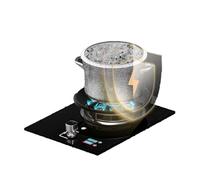 Cuisinière À Gaz D'intérieur 5,2 KW - Plaque De Cuisson À Gaz 1 Brûleur, Brûleur À 9 Cavités En Verre Trempé, Avec Minuterie, Table De Cuisson Extérieure Autoportante(LPG)