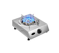 Cuisinière à gaz d'intérieur, cuisinière simple à neuf brûleurs en cuivre pur, cuisinière simple à gaz en acier inoxydable, for la maison, le restaurant extérieur, la cantine(NG)