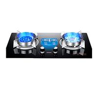 Cuisinière À Gaz D'intérieur De 75 Cm Avec 2 Brûleurs, Brûleur Wok À Feu Élevé De 4,8 KW/7,2 KW, Avec Protection Contre Les Flammes, Adapté Aux Cuisines Domestiques (Size : NG)