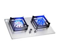 Cuisinière À Gaz D'intérieur - Gaziniere Gaz 2 Feux, Panneau En Acier Inoxydable, Support De Casserole En Fonte, Allumage Automatique, Pour Cuisine, Camping(NG)