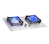 Cuisinière À Gaz D'intérieur - Plaque De Cuisson À Gaz 2 Feux, Cuisinière GPL, Plateau De Table Autoportant, Avec Protection Anti-extinction, Pour Cuisine, Camping(NG)