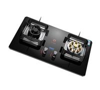 Cuisinière À Gaz Double Brûleur - 5,2 KW - Cuisinière À Gaz D'intérieur Autonome En Verre Noir Avec Minuterie - Pour Caravanes, Camping, Jardin, Restauration(NG)