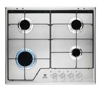 Cuisinière à gaz Electrolux KGS 6424 SX - Acier inoxydable - 4 brûleurs - 1000W - 2000W - 3000W