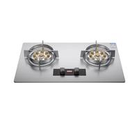 Cuisinière À Gaz En Acier Inoxydable 75 Cm, Cuisinière À Gaz D'extérieur À Double Brûleur, Cuisinière Au Propane, Dispositif De Protection Contre Les Extinctions Accidentelles De 8,5 KW(LPG)