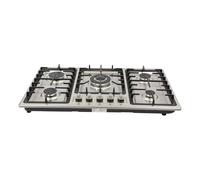 Cuisinière à gaz en acier inoxydable avec 5 brûleurs, 4 niveaux de puissance, pression d'air 2000 Pa, dimensions 86 × 51 × 9 cm, convient comme cuisinière à gaz encastrable pour cuisines domestiques