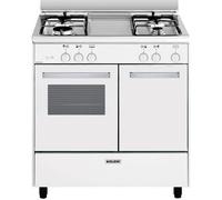Cuisinière à gaz GLEM GA85PMWH - 4 feux - Four à convection - Volume 49 L