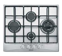 Cuisinière à gaz Glem GT645IX - Acier inoxydable - Émaillé - 4 brûleurs - Chaleur tournante